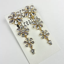 Load image into Gallery viewer, Floral Bling Drops - Clear Gold
