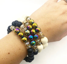 Load image into Gallery viewer, Iridescent Statement Bracelet - Black
