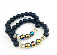 Load image into Gallery viewer, Iridescent Statement Bracelet - Black
