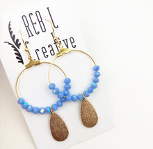 Load image into Gallery viewer, Simple Beaded Teardrops - Periwinkle
