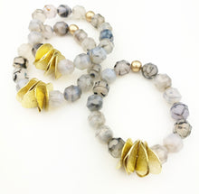 Load image into Gallery viewer, Wavy Bracelets XL- Dragon’s Vein Agate
