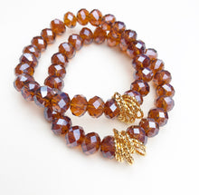 Load image into Gallery viewer, Twisted Bracelet- Clear Burnt Auburn
