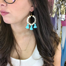 Load image into Gallery viewer, Happy Tassel Hoops - Full Mustard
